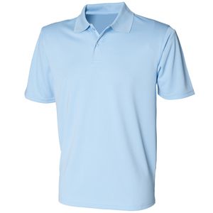 Henbury HB475 - Coolplus® poloshirt Lichtblauw