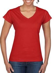 Gildan 64V00L - Softstyle® T-shirt met V-hals Rood