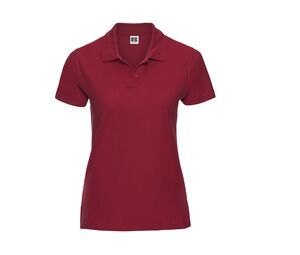 Russell RU577F - DAMES POLO VAN ULTIEM KATOEN Klassiek Rood