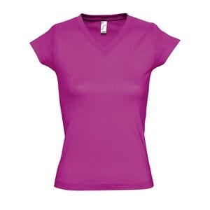 SOL'S 11388 - MOON Dames T-shirt Met V Hals Fuchsia