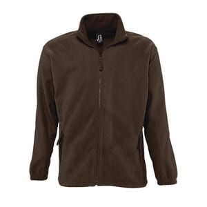 SOL'S 55000 - NORTH Heren Fleece Jas Met Rits Donkere Chocolade