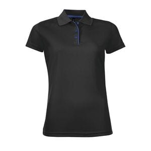 SOL'S 01179 - PERFORMER VROUW Dames Sport Poloshirt Zwart