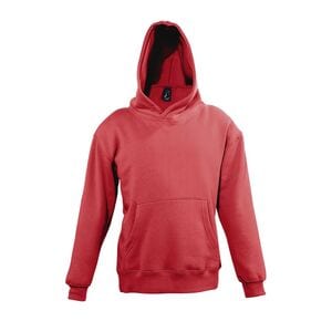 SOL'S 13255 - SLAM KIDS Kinder Sweat Met Kap Rood