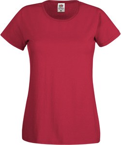 Fruit of the Loom SC61420 - Lady-Fit origineel dames t-shirt Baksteen Rood