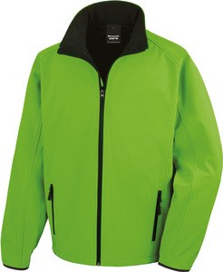 Result R231M - Kern Bedrukbare softshell Levendig groen/zwart