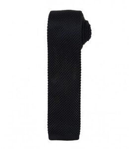 Premier PR789 - Slanke gebreide stropdas Zwart