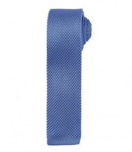 Premier PR789 - Slanke gebreide stropdas Blauw