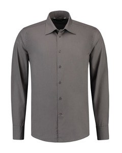 Lemon & Soda LEM3935 - Shirt Poplin Mix LS voor hem Parelgrijs