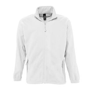 SOL'S 55000 - NORTH Heren Fleece Jas Met Rits Wit