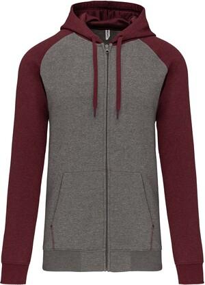 PROACT PA380 - Fleece met rits en tweekleurige capuchon unisex