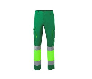 VELILLA V3030 - BROEK MULTI-POCKET TWEEKLEURIG HOGE ZICHTBAARHEID