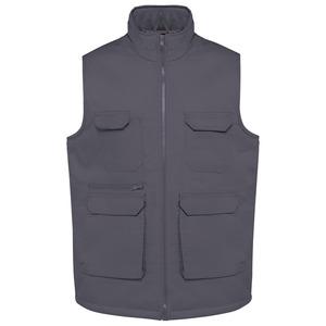 WK. Designed To Work WK607 - Gewatteerd unisex gilet in polykatoen met veel zakken