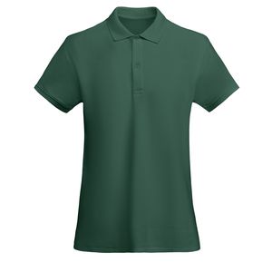 Roly PO6618 - PRINCE WOMAN Nauwsluitend poloshirt met korte mouwen voor dames van biologisch katoen met OCS-certificaat Fles groen