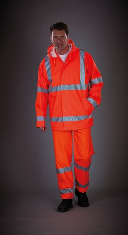 Yoko YHVS450 - Ademend regenjasje Hi-Vis Soft Flex