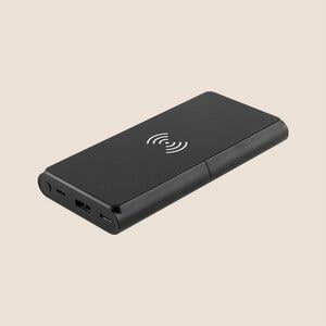 EgotierPro 53565 - Powerbank 10.000mAh Draadloos 5W Gerecycled ABS MOKU