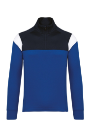Trainingssweater 1/4 rits uniseks - Dark Royal Blue / Navy